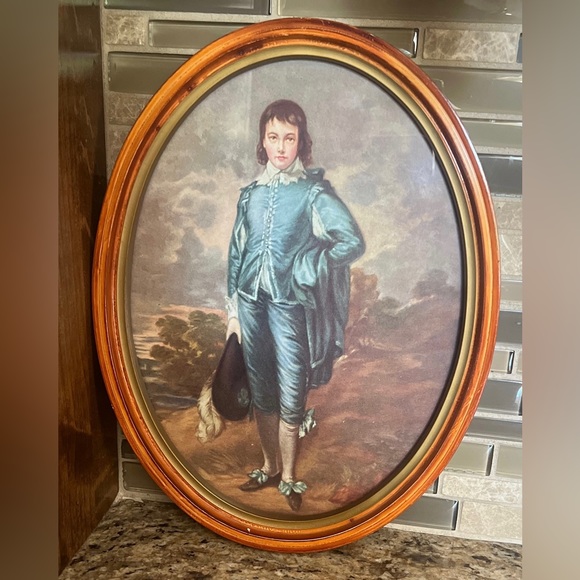 Vintage "The Blue Boy" by Sir Thomas Gainsborough Framed Victorian 1920's - Picture 3 of 4
